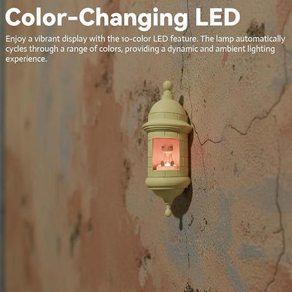 Puerto Rican Garita Wall Coqui Lamp - Multi-Color LED Night Light for Outdoor and Indoor Decor (Female)