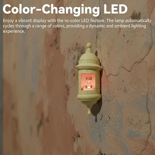 Puerto Rican Garita Wall Coqui Lamp - Multi-Color LED Night Light for Outdoor and Indoor Decor (Female)