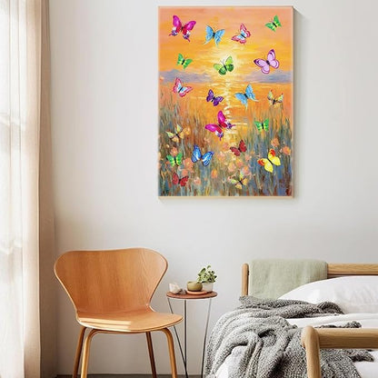 Butterfly Wall Decorations 12 PCS, 3D Butterflies Wall Stickers for Party Decorations Cake Decoration with Magnetts Removable Stickers Wall Decor Locker Decor Refrigerator Decal(Colorful)