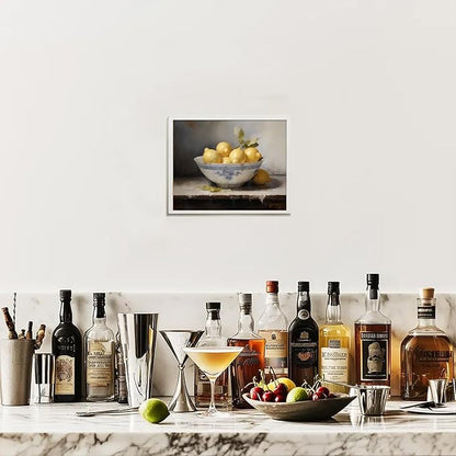 uniro Vintage Wall Art Prints, Vintage Lemons Still Life Canvas Art Prints Painting, Antique Fruit Wall Art Picture, Rustic Kitchen Art Farmhouse Wall Decor for Kitchen, Dining Desktop Decor - ( 8" x 10"-UNFRAMED)