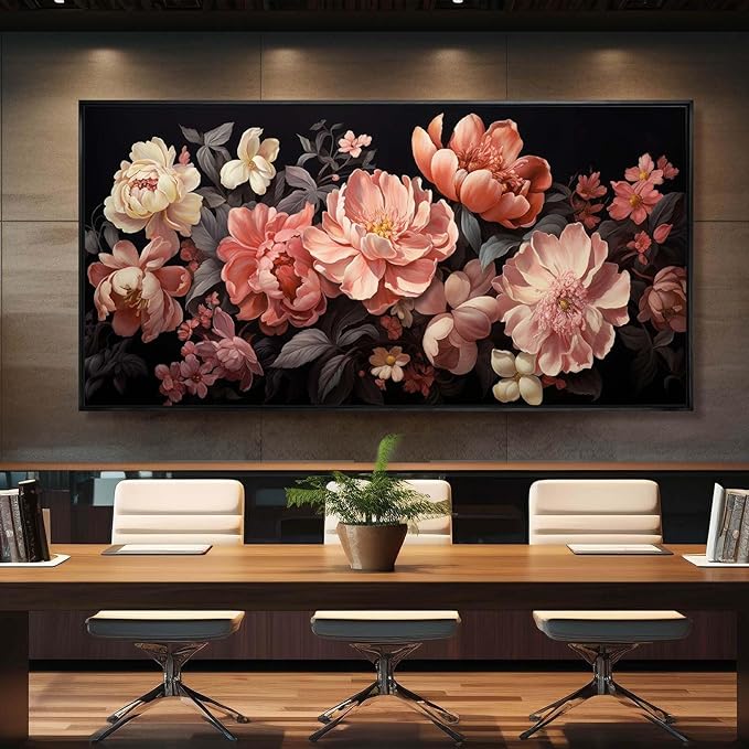SDYA Modern Canvas Wall Print Botanical Wall Decor Large Wall Art for Dining Room 36"x70" Office Pictures Flower Artwork for Walls