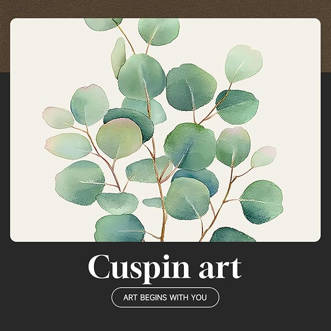 Framed Sage Green Botanical Wall Art for Bathroom, 4 piece Farmhouse Minimalist Plant Artwork for Walls, Boho Green White Leaf Picture Prints for Bedroom Kitchen Living Room Wall Decor 11x14