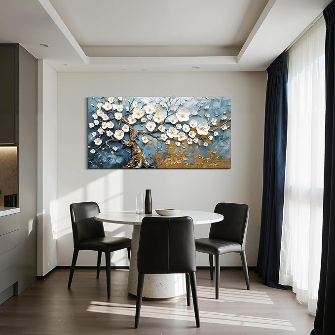 SERIMINO Large Wall Art, Tree of Life Wall Art, Abstract Art Wall Decor, Nature Floral Tree Painting Prints, Japanese Aesthetic Pictures for Living Room Bedroom Hallway Office Decorations 24"x48"