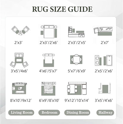 Area Rug for Living Room 10x12: Large Washable Boho Moroccan Rugs Geometric Neutral Rug, Non-Slip Foldable Morden Farmhouse Indoor Floor Carpet for Bedroom Dining Room Home Office（Brown Green,10'x12'）