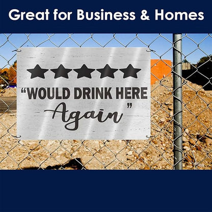 JACKGOLD Wall Decoration Would Drink Here Again Retro Fenway Wall Store Card Shop Tin Metal Sign 8X12 Inches