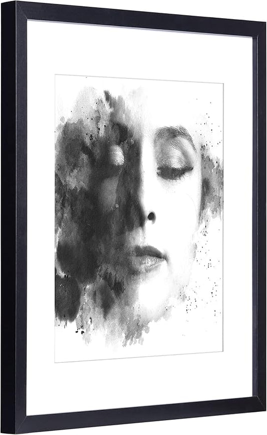 Yaetm 20x20 Black Picture Frame Matted to 16x16 Set of 3, Thin Large Square Frame 20 x 20 for Gallery Wall Display, Hanging Hardware Included (3 Pack, Black)