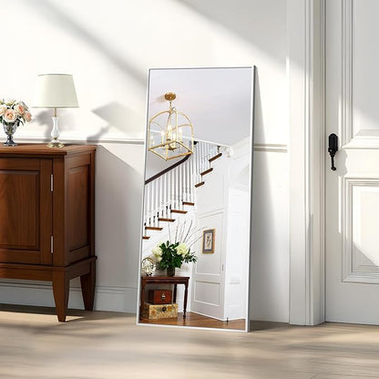 KOCUUY Silver Framed Mirror, 20"x48" Rectangle Bathroom Mirror for Wall, HD Tempered Glass, Anti-Rust Frame, Modern Design for Bathroom, Bedroom, Living Room, Entryway