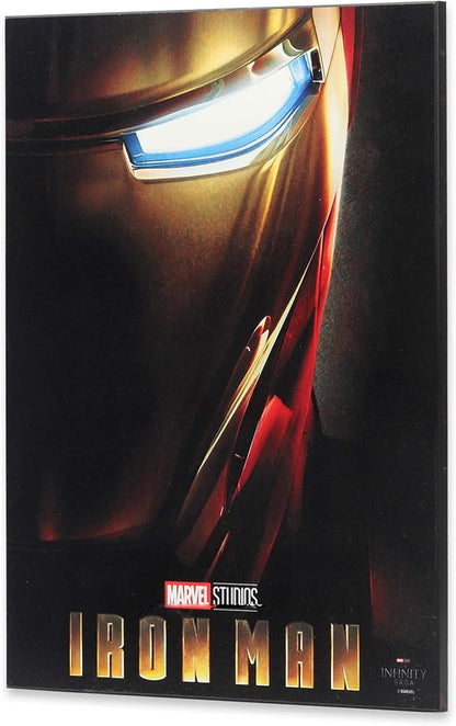 Open Road Brands Marvel Iron Man Wood Wall Decor - Classic Iron Man Picture for Man Cave or Bedroom