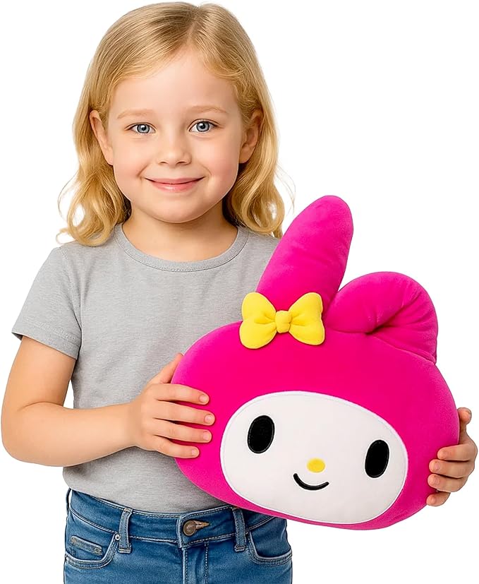 Northwest My Melody Cloud Pillow 12" – Plush Kids Stuffed Toy, Cartoon Character, Bedroom Decor, Gift for Girls & Boys