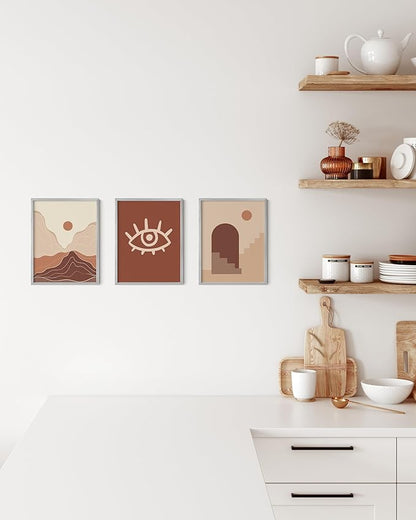 HAUS AND HUES 8.5x11 Silver Metal Picture Frames - Features Premium Aluminum, Vertical & Horizontal Hang, Shatterproof Plexiglass - Perfect for Home, Room, Office (8.5x11 in, Silver, Set of 3)