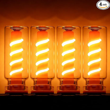 4PCS Touch Control Retro USB Night Light Dimmable Led Mood Lamp Plug in USB Mini LED Bulbs Small Ambient Lighting for Car, Camping, Gift, Party, Holiday Decoration, Bedroom, Desktop (4, Warm white)