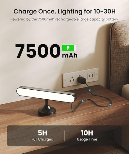 PopoIron Rechargeable LED Wall Sconces 7500mAh Battery Operated Wall Lamps for Bedroom, Touch and Remote Control, 3 Colors Wall Lights 360° Rotate Dimmable Brightness with 15 RGB Colors,Black 4 Pack