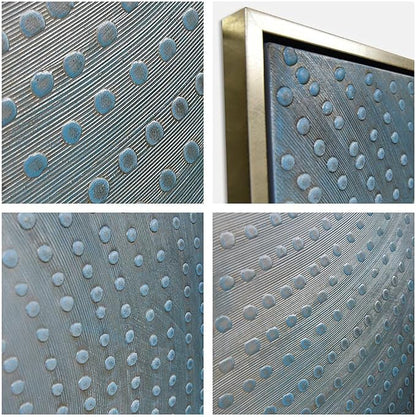 Empire Art Direct Abstract Wall Art Textured Hand Painted Canvas by Martin Edwards, Triptych, 60" x 20" each, Concentric