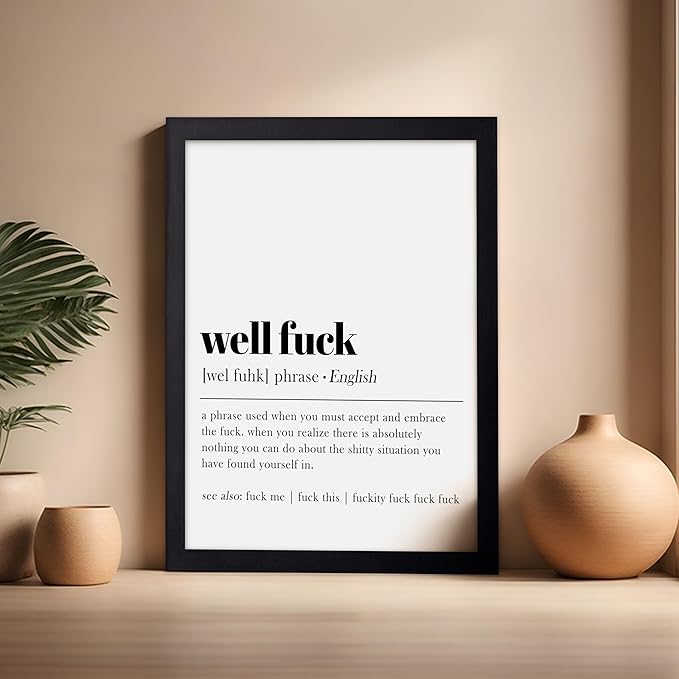 Poster Master Definition Print - Typography Poster - Dictionary Art - Minimal Gift for Men & Women - Funny Wall Decor for Dorm, Bedroom or Living Room - 16x20 Black Framed