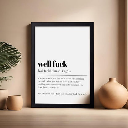 Poster Master Definition Print - Typography Poster - Dictionary Art - Minimal Gift for Men & Women - Funny Wall Decor for Dorm, Bedroom or Living Room - 16x20 Black Framed
