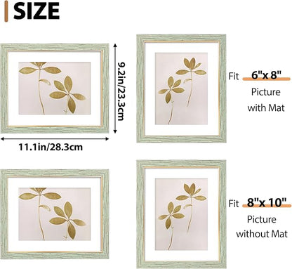 Fixwal 8x10 Picture Frame Set of 5, Vintage Photo Frame, Rustic Retro Picture Frame with Tempered Glass, Decorative Art on Walls and Tabletop Placement