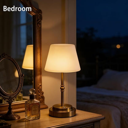 Cordless Table Lamp Rechargeable, 5200mAh Battery Operated Table Lamp with Touch Control, Stepless Dimmable, 3 Color Temperatures, Soft Ambient Lighting USB-C Lamp for Bedroom, Bedside, Dining Table
