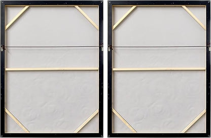 Empire Art Direct Abstract Wall Art Textured Hand Painted Canvas by Martin Edwards, Diptych, 48" x 36" each, Circular Logic