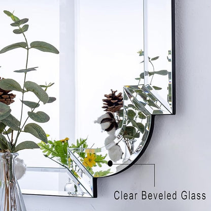 Chende Narrow Bathroom Mirror for Vanity Set, 47''x24'' Large Living Room Mirrors for Wall Decor with Beveled Frame, Rectangle Frameless Accent Mirror for Dining Room, Entryway, Fireplace, Bedroom