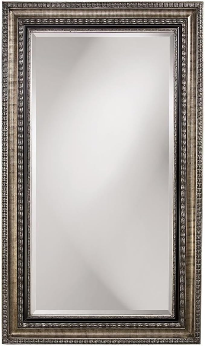 Howard Elliott Collection Texan Leaner Full Length Mirror, Oversized Wood Frame Floor or Wall Mirror, Traditional Standing or Leaning Vanity for Living Room, Bedroom & Home Decor Display, 87 x 51 Inch