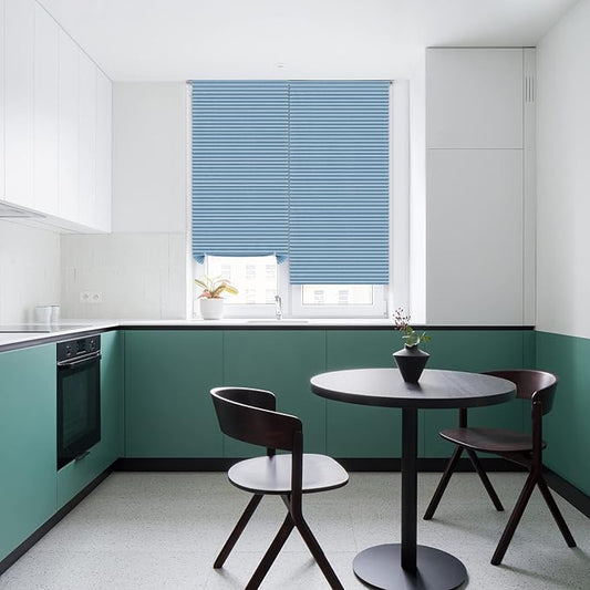 Window Blinds Cordless No Drill Cut to Size Clip On Stick On Self Adhesive Temporary Blinds Pleated Paper Blinds for Windows Doors Shades for Home Nursery Bedroom Kitchen Bathroom