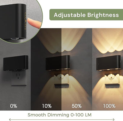 L LOHAS LED Night Light, Dimmable Modern LED Night Lights Plug into Wall,Dusk to Dawn Sensor Night Lights for Kid, 2000K/3000K/5000K Nightlight for Hallway Bedroom Stairway