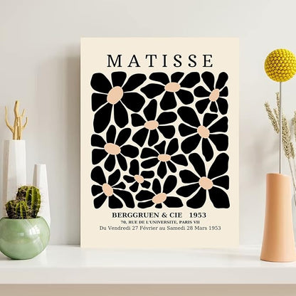 FAEKSUR Framed Matisse Wall Art Set of 3, Abstract Matisse Canvas Wall Art Decor for Living Room, Minimalist Home Decor for Bedroom, Bathroom, Aesthetic Room, Office and Gallery