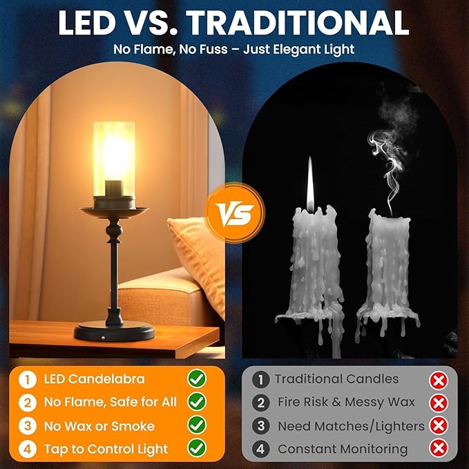 Anyboy Retro Cordless Touch Dimmable Table Lamp, 5200mAh Features 3 Color Temperature Switching and USB Charging, Great for Living Room, Bedroom, Study Retro Home Decor, Reading and Working