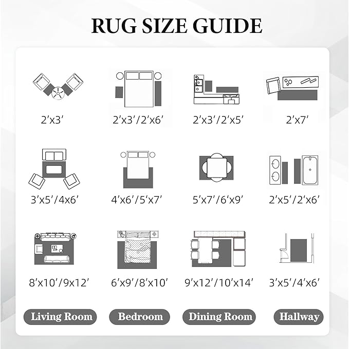 Area Rug for Living Room 9x12: Large Washable Boho Moroccan Rugs Geometric Neutral Rug, Non-Slip Foldable Morden Farmhouse Indoor Floor Carpet for Bedroom Dining Table Home（Dark Grey,9X12）