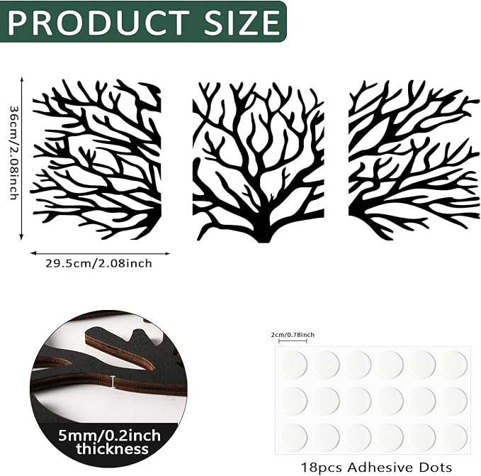 Tree of Life Wall Art Wooden Tree Life Wall Decor with Three Birds 12 Inch Round Family Tree Life Wall Hanging Plaque for Bedroom Living Room Kitchen Office Farmhouse Decor Indoor Outdoor (Tree of Life Wall Art - Black)