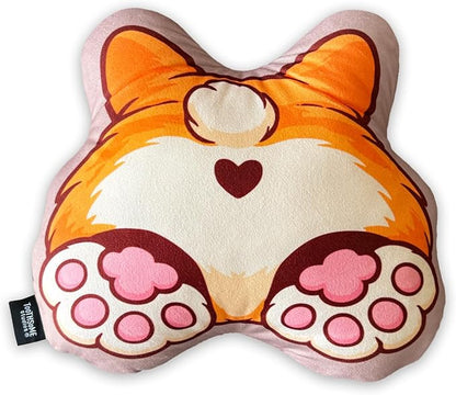 Toothsome Studios Corgi Dog Shape Butt Pillow, Polyester Cotton Stuffed Throw, Novelty Animal Design, Multi-Color, 12 Inches (Corgi)