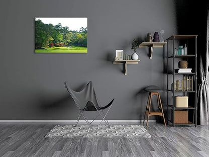 Augusta Golf Course Wall Art Golf Course Picture Poster Canvas Prints - Golf Wall Decor for Living Room Bedroom Home Decorations Framed Artwork Ready to Hang(28''H x 44''W)