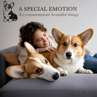Corgi Metal Wall Décor,Gifts for Corgi Lovers,7x11"Lovely Black Decorations,Unique Iron Dog Statue,Dog Room Decor, Cartoon Animal 3d Wall Art for Bedroom,LivingRoom,Garden,Cafe,Outdoor Wall Hanging Decor