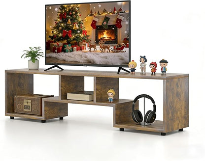 Lightdot TV Stand for TVs up to 55'', Modern Entertainment Center with Storage Open Shelf Large capacity for collection, Media Table TV Console for Living Room/Bedroom/Sofa Cabinet,Easy Assembly-Amber