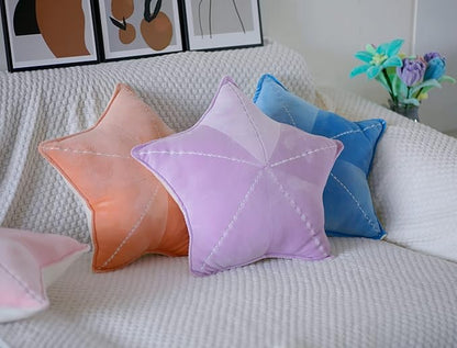 Starfish, Shell Plush Pillow, Car & Waist Cushion, Interesting Characteristic Chair Cushion (Star Purple, 19.6in)