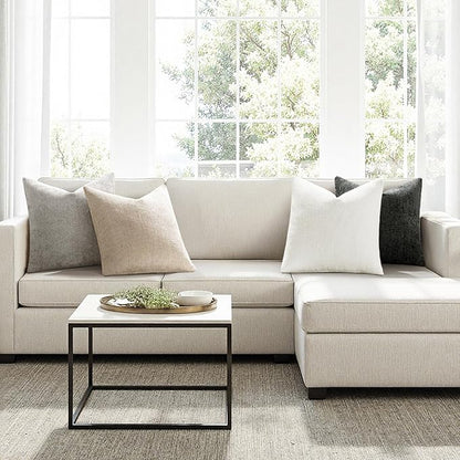 MIULEE Pack of 4 Couch Throw Pillow Covers 20x20 Inch Gray Soft Decorative Chenille Pillow Covers Farmhouse Accent Cushion Covers for Boho Home Decor Sofa Bedroom Living Room