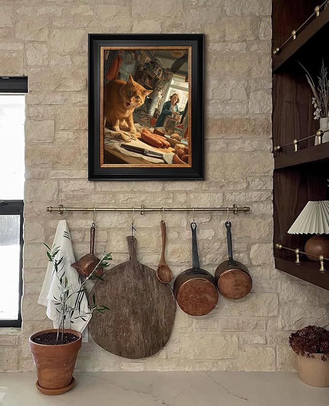 1.7" Wide Vintage Frame for 16x20 Rococo Abstract Paintings, Traditional Photo Frames for Art Lover Housewarming Birthday Wedding Grandparents Teacher Gift, No Cover & Back (Black Gold)