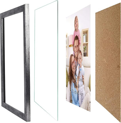 Giftgarden 10-Pack Distressed Silver Picture Frames for Various Sizes Photos, Four 4x6, Four 5x7, Two 8x10, Multi Assorted Antique Silver Frame Collage for Wall or Tabletop