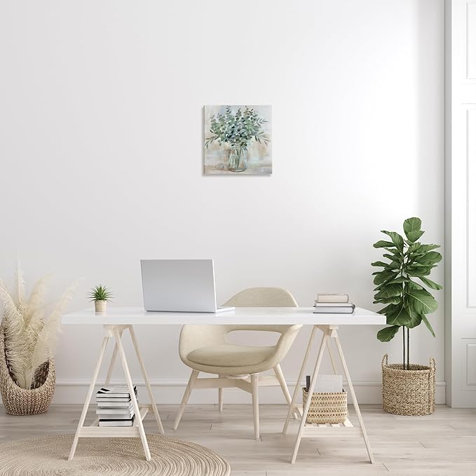 Stupell Industries Soothing Eucalyptus Herb Arrangement, Designed By Nan, 17 x 17, Canvas Wall Art