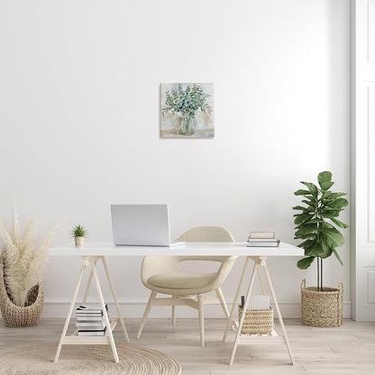 Stupell Industries Soothing Eucalyptus Herb Arrangement, Designed By Nan, 17 x 17, Canvas Wall Art