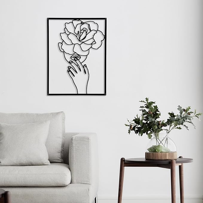 GOKURVG Wall Decor 3pcs Wall Art Modern Wall Sculpture Wall Decor for Living Room Wall Art Decor Abstract Wall Decor Decorative Wall Hanging Decor for Indoor Wall Decor Black