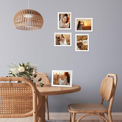 Giftgarden 6x8 Picture Frame White 6 x 8 Photo Frames Bulk for Wall or Tabletop Display, 12 Pack