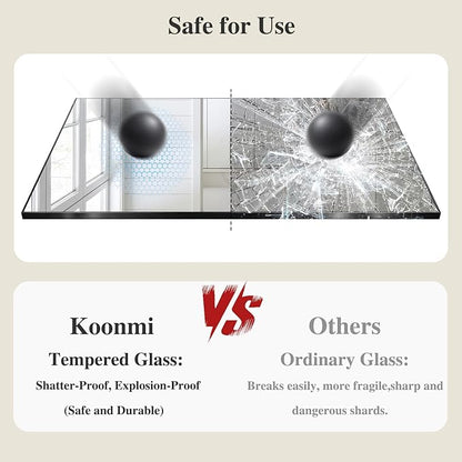 Koonmi Black Mirrors for Wall, 30x60 Inch Bathroom Mirror, Rectangular Wall Mirror for Living Room Bedroom Bathroom, Hangs Horizontally or Vertically