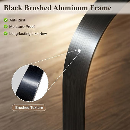 Arched Bathroom Mirror, 30"x36" Black Frame Mirror for Bathroom Sink, Bathroom Vanity Mirror with HD Tempered Glass, Bedroom, Living Room, Entry Way, Vanity