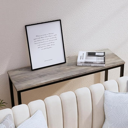 Timberer 39.4” Console Table, Hallway Entrance Table Sofa Table Behind Couch, for Living Room, Entryway, Easy Assembly, Accent Table,Grey