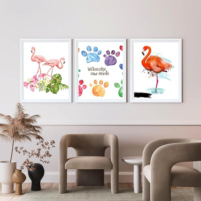 KTKDE 8x8 Picture Frame Set of 5, White Wooden frames, Wall Hanging for Tapletop Display, Best Square Photo Frame Studio Gallery for Photos, Posters & Art Prints