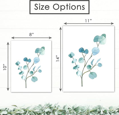 Trendy Eucalyptus Art Prints (Set of 6) Art Print - 11x14 (Unframed) | Refresh Your Space with Contemporary Elegant Botanical Wall Decor | Modern Home Decor | Farmhouse Decor | Home Décor