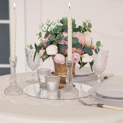 Acrylic Round Mirrors Trays Plates for Table Centerpieces 10PCS Mirrors Candle Plate Circle 1.6mm Acrylic Mirror Tiles for DIY Craft,Wall Decor,Wedding Party Decorations(Acrylic Material(12inch/30cm)