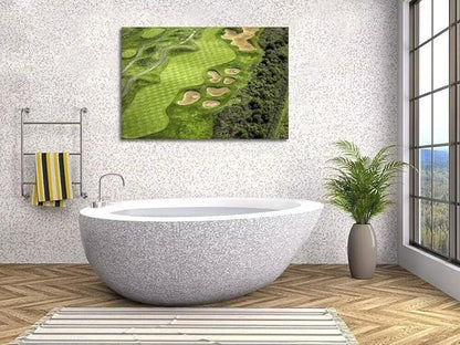 Golf Course Canvas Canvas Wall Art for Living Room Bedroom Bathroom Home Decorations Golf Course Picture Poster Framed Artwork Giclee Print Ready to Hang(18''H x 24''W)