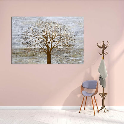 Yihui Arts Hand Painted Abstract Tree Painting for Modern Contemporary Home Decor